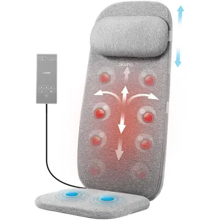 Naipo Massagematt Massagesitzauflage Rücken Massagegerät Massagesitzauflagen Massageauflage sessel Vibrations Massagesitzkissen Massage Matte mit Vi