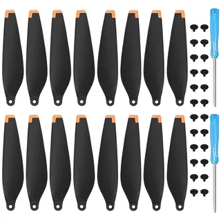 Craznick Mini 4 Pro Propeller - für DJI Drohne Ersatzpropellerblätter Geräuscharme Flügel für DJI Mini 4 Pro/3 Pro Zubehör Schrauben Schraubendreher 16Pcs Orange Silikonspitzen