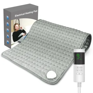 Nigecue 43x84cm Heizkissen mit Abschaltautomatik, Schnelle Heiztechnik Elektrisch Wärmekissen mit 9 Heizstufen, Überhitzungsschutz, LED Display, Maschinenwaschbare Heizdecke mit 4 Timer