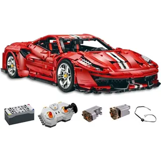 CADA Italian Super Car 1:8, rot, 8-Zylinder, 3187 Teile (ferngesteuert, mit LED Licht, PRO-Motoren), C61042W Master, Designer Bruno Jenson