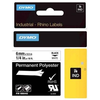 Dymo ID1 Permanent Industrial Rhino Pro Beschriftungsband, 6mm, schwarz/weiß 1805442