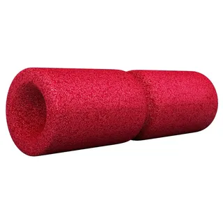 Gorilla Sports Faszienrolle - mit Umlaufrille, Foam Roller, Massagerolle, Massage, Yoga schwarz|grau|rot 38 cm,