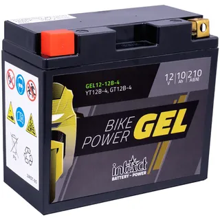 Intact Bike Power GEL Motorradbatterie GEL12-12B-4 10Ah (DIN 51015) YT12BBS