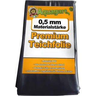 Aquagart Teichfolie PVC 10m x 8m 0,5mm schwarz Folie für den Gartenteich