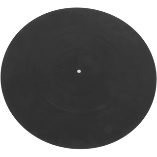 Plattenspieler Plattenmatte, 12 Zoll Gummi Plattenspieler LP Slipmat, Anti Vibrations Plattenteller Matte, Universelle Plattenspieler Matte für Alle LP Plattenspieler, Schwarz