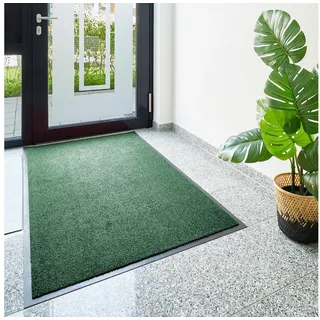 OTTO home Fußmatte Emil, Made in Netherlands, rechteckig, Höhe: 6 mm, Schmutzfangmatte, Uni Farben, rutschhemmend, waschbar (Handwäsche) grün 90 cm x 150 cm x 6 mm