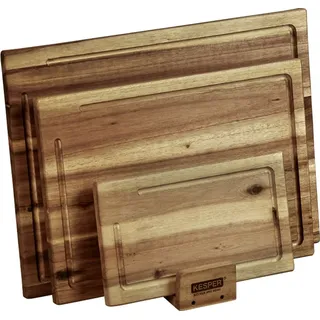 KESPER Schneidebrett-Set Holz 3-tlg. 40 x 30 x 1,5 cm Braun
