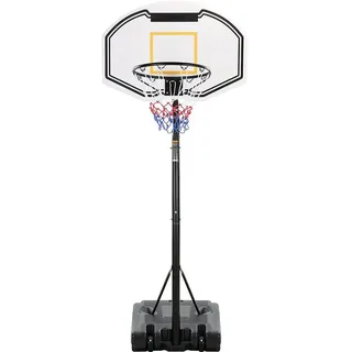 YOLEO Basketballkorb Outdoor für Kinder, 110–210cm Höhenverstellbar, Transportable Basketballständer mit Rollen, Tragbar Kinder Basketballkorb