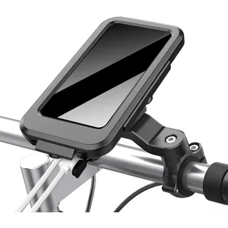 RemixAst Handyhalterung, Touchscreen mit kabellosem Laden Fahrrad Handyhalterung Wasserdicht Motorrad Halterung, Geeignet für Handys unter 7 Zoll