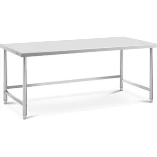 Royal Catering Edelstahltisch 200 x 90 cm - 100 kg -