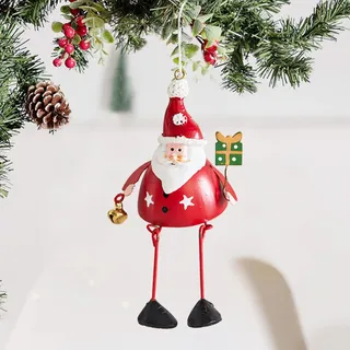 Weihnachtsdeko Figuren aus Metall, Weihnachten Deko Figuren Hängend Schneemann Hirsch Weihnachtsmann Christbaumschmuck, Weihnachtsfiguren Deko, Weihnachtsmann Hängend Dekofigur zu Weihnachten (A)