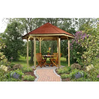 Weka Pavillon 656 3,26 x 3,76 m Rot