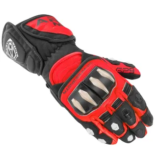 Arlen Ness Sugello Motorradhandschuhe, schwarz-rot, Größe XS für Männer