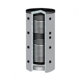 TWL Technologie 3000 Liter Twl Pufferspeicher Pr2-3000, 2 Wärmetauscher 100mm Isolierung Heizung