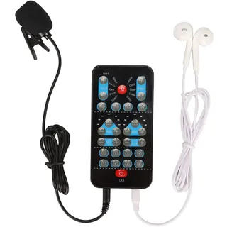 Tragbarer Sprachwechsler, Externe Soundkarte für Mobiltelefone, Computer-USB-Soundkarte für DJ-PC-Live-Übertragung, mit 8 Soundeffekten