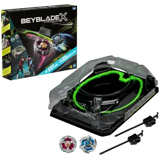 Beyblade X Xtreme Battle Set, mit Stadion, 2 Kreisel (1 Angriffs-Typ und 1 Balance-Typ) und 2 Startern, mit X-Celerator, einfach aufzubauen, Kinder ab 8 Jahren