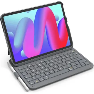 Inateck iPad 10 Generation Hülle für iPad Air 11 Zoll 2024,iPad Air 5/4 (2022/2020) 10.9 '',iPad Pro 11 4/3/2/1,QWERTZ, Ultraleichte Tastatur mit Stifthalter,BK2007