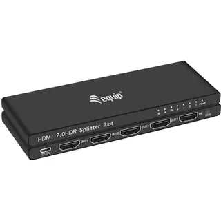 Equip HDMI Splitter 2.0 4 Port Ultra Slim 4K/60Hz schwarz, Switch Box