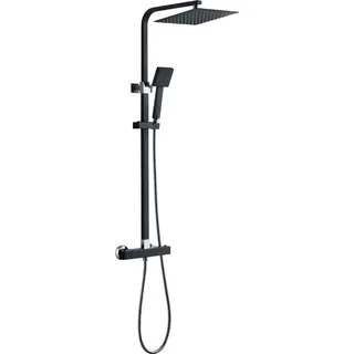 AURALUM Thermostatische Duschsäule Verstellbare Höhe Hand dusche Messingkörper