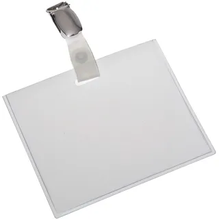 Europel Namensschilder für Kleidung mit Clip, 24er Set, 90x60mm, PVC
