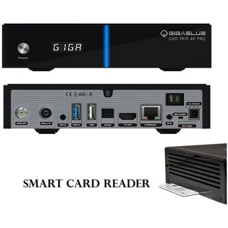 GiGaBlue UHD Trio 4K PRO - Combo Tuner, W-LAN 1200Mbps, 1 x DVB-S2X 1x DVB-C/T2 Tuner, schwarz