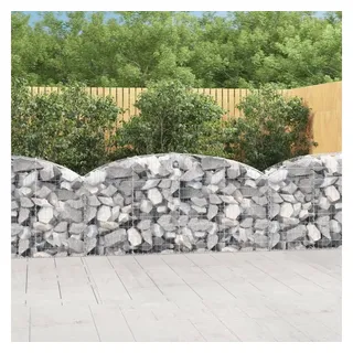 vidaXL Gabione mit Hochbogen 200 x 50 x 80/100 cm