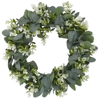 Türkranz Ganzjährig, Osterkranz Haustür 45cm, Eukalyptus Deko Girlande, Frühjahr-Sommer Grüne Kranzen Innen- und Außendekoration, Türkranz Frühling