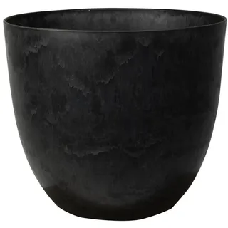 Artstone - Topf Bola - Schwarz - 38x33 - Für den Innen- und Außeneinsatz - Mit Drainagesystem