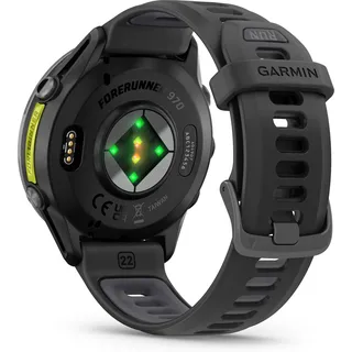 Garmin Forerunner 970 Schwarz/Carbongrau Titan DLC mit Silikon-Wechselarmband 22 mm Schwarz/Transparent Steinweiss