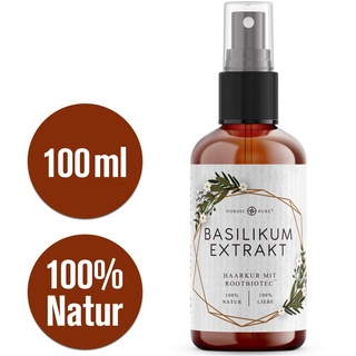 Nordic Pure Basilikum-Extrakt-Haarkur von Nordic Pure | Zur Pflege von dünnem, trockenem & brüchigem Haar | Kann Haarausfall vorbeugen | 100ml