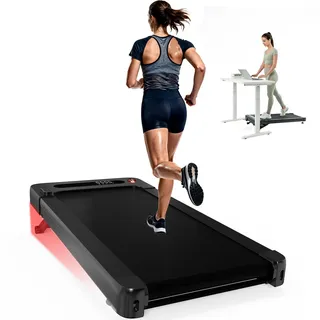 Bluearth Walking Pad mit 10% Automatische Steigung, Max 150KG, 2.5PS Leiser Motor, Laufband Schreibtisch mit Smart App,Doppelter Stoßdämpfung, Auto Incline-Schwarz