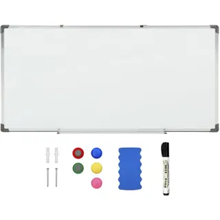 vidaXL Magnetisches Whiteboard Weiß 110x60 cm Stahl