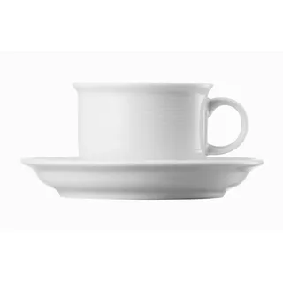 4 x Kaffeetasse 2-tlg. - THOMAS TREND - Dekor Weiß - 1 Set