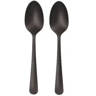 Papstar circulware RESBONSIBLES Mehrweg-Löffel, Kunststoff schwarz, 10 St.