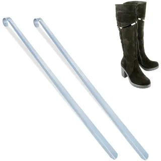 Relaxdays Schuhlöffel 2er Set 70 cm Silber