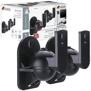 Schwaiger 2x Lautsprecher-wandhalterung Schwarz