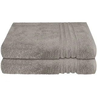 Duschtuch 2 x 70 x 140 cm silber