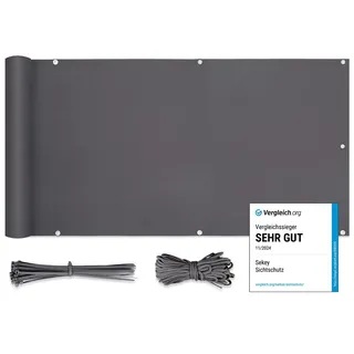 Sekey Balkonverkleidung 120 x 600 cm Anthrazit Polyester