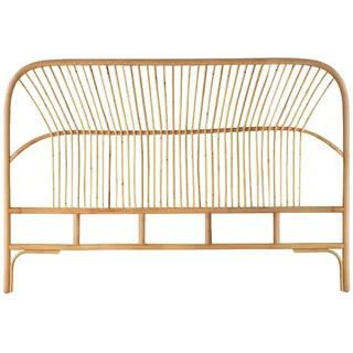 Tikamoon Kopfteil für Bett aus Rattan 160 cm Schlafzimmer Doppelbett Kopf