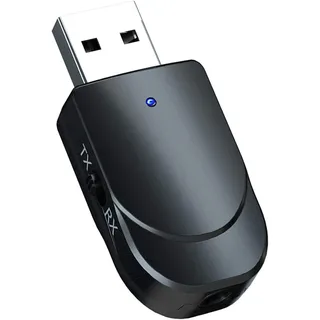 USB-Bluetooth-5.0-Sender-Empfänger, kabelloser Mini-Bluetooth-AUX-Adapter, mit 3,5-mm-Klinkenstecker, Bluetooth-Audio-Adapter für PC/TV/Auto-Soundsystem/kabelgebundene Lautsprecher