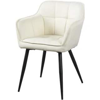 [en.casa] Esszimmerstuhl Birmingham Kunstleder beige