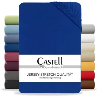 Castell Spannbettlaken Jersey 140 x 200 - 160 x 200 cm royalblau