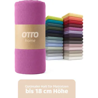 OTTO home Spannbettlaken Physalis Jersey 140 x 200 cm beere
