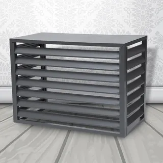 Außenklimaanlage Abdeckung Aus Aluminium Schutzgitter Für Klimaanlagen Und Wärmepumpen Wasserdichter Außengerät Mülltonnenbox Gartenbox Verkleidung Outdoor Fenster AC Einheit Split ( Color : A , Size
