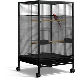 LIQWEI 1 Stück Einstellbar Vogelkäfig Abdeckung, Vogelkäfig Samenfänger 300 * 80cmVogelkäfig Abdeckung Groß Für Runde Quadratische Käfige (Schwarz)