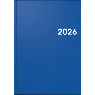 Brunnen 1079561036 Buchkalender Mod. 795 2026 A5, Kunststoff, blau
