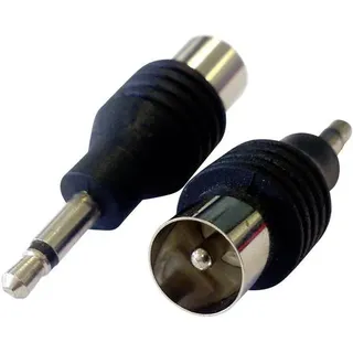 BKL Electronic 1102007 Klinke-Koax-Adapter Anschlüsse: Klinkenstecker 3,5 mm, Koax-Stecker IEC