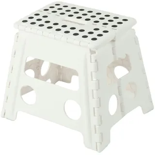 ZOLLNER Klapphocker,, weiß Kunststoff, Rechteckig, 29x30x22 cm Wohnzimmer, Hocker, Sitzhocker