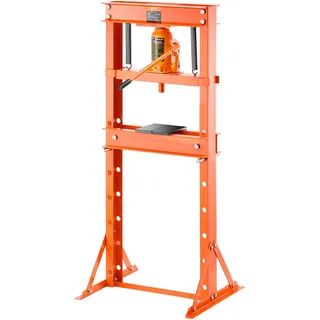 Vevor hydraulische Werkstattpresse 20 t (H-Rahmen) mit Pressplatte & Dreieckstütze, einstellbare Hydraulikpresse mit Überdruckventil (Max. Zylinderhub 145 mm), zum Biegen Richten & Stanzen