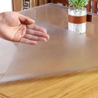 Schreibtischunterlage Transparent, Große Schreibunterlage Durchsichtig, Runde Kanten Klar Schreibtischmatte Rutschfeste Wasserdichte, Schreibunterlage Kinder Mauspad für Büro Zuhause(Frosted - 1 mm)